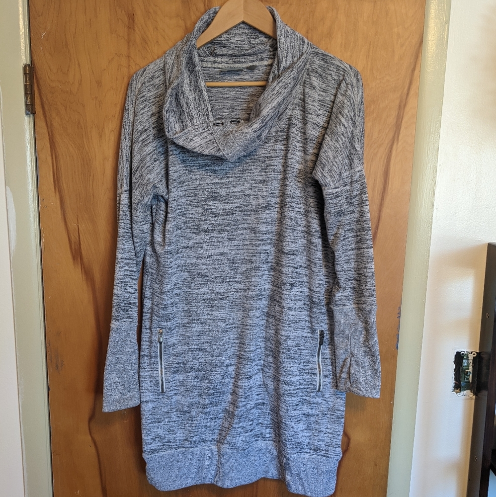 Athleta Gray Cowl Neck Sweatshirt, Medium